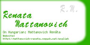 renata mattanovich business card