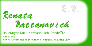 renata mattanovich business card